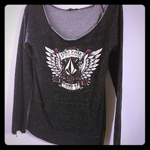 Volcom Off Shoulder French Terry Pullover